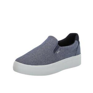 Keds Women's Pursuit Slip ON Sneaker, Navy Flecked Chambray, 8